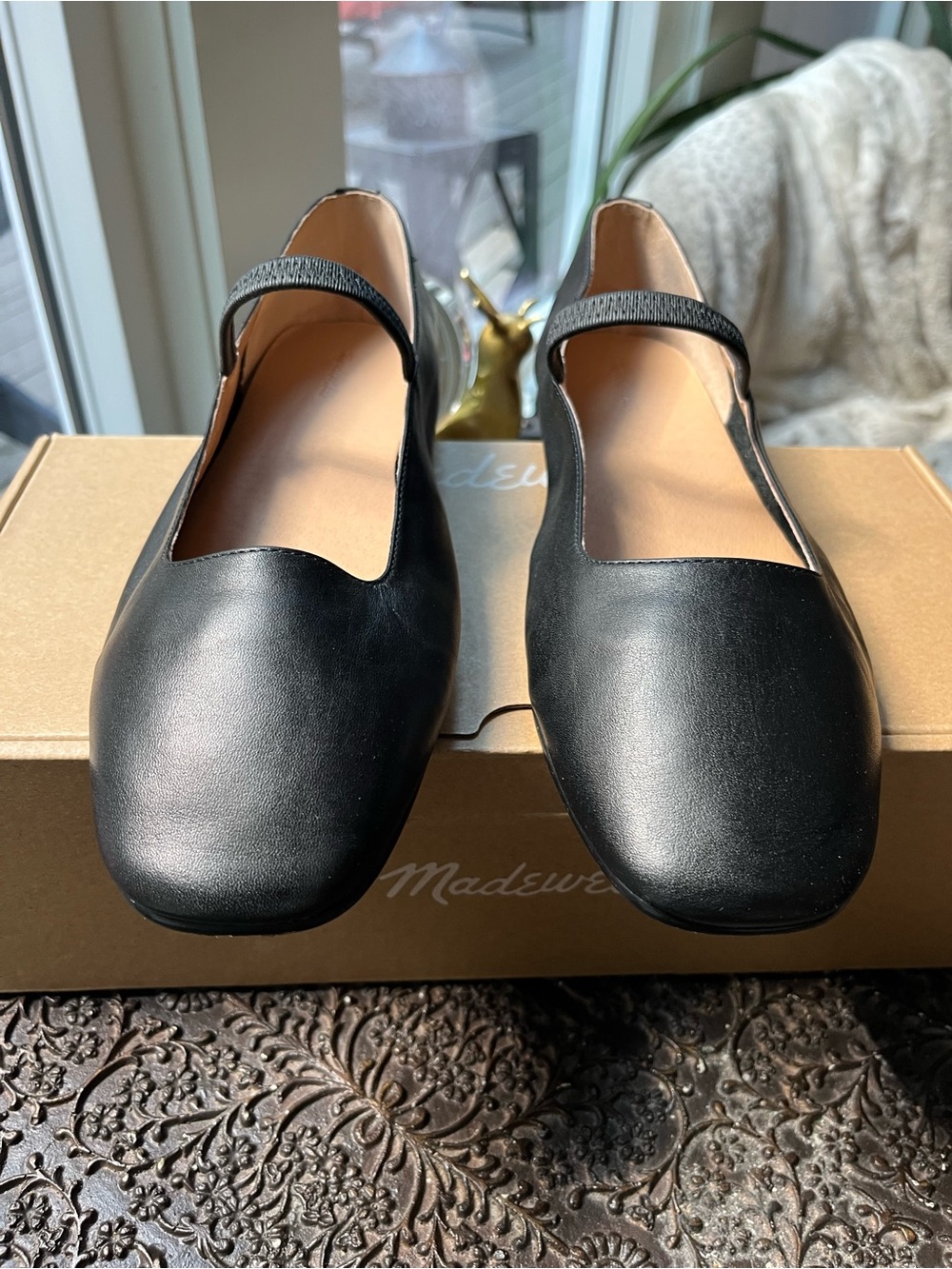 🖤MADEWELL THE GRETA LEATHER BALLET FLATS IN BLACK 9.5 - Picture 8 of 11